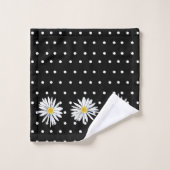 KiniArt Dotted Daisy Bad Handdoek (Wasdoekje)