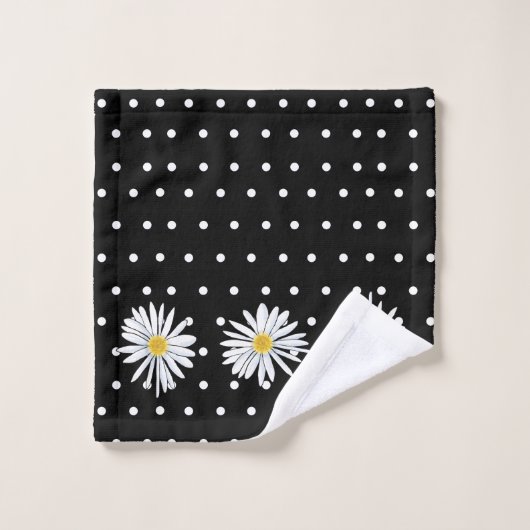 KiniArt Dotted Daisy Bad Handdoek (Wasdoekje)
