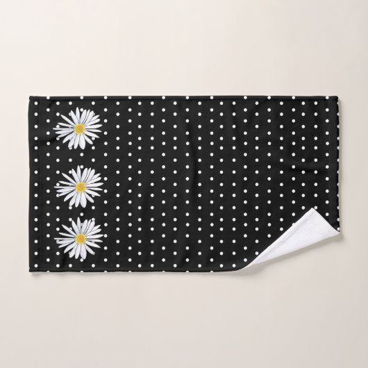 KiniArt Dotted Daisy Bad Handdoek (Handdoek)