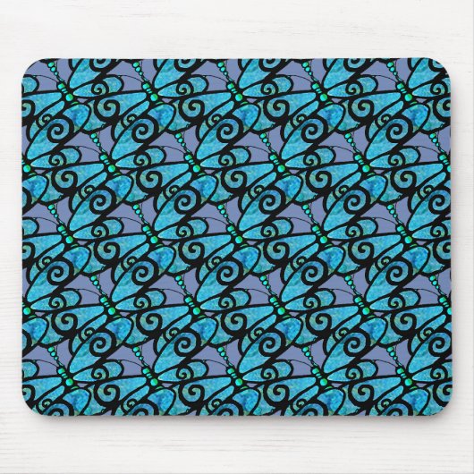 KiniArt Dragonflies Mousepad Muismat (Voorkant)