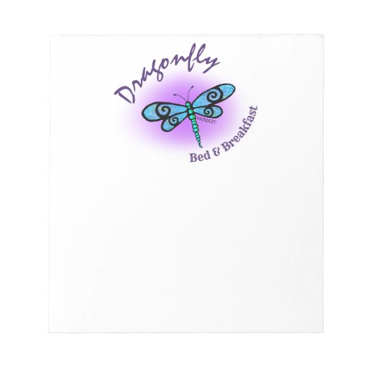 KiniArt Dragonfly Note Pad Notitieblok (Voorkant)