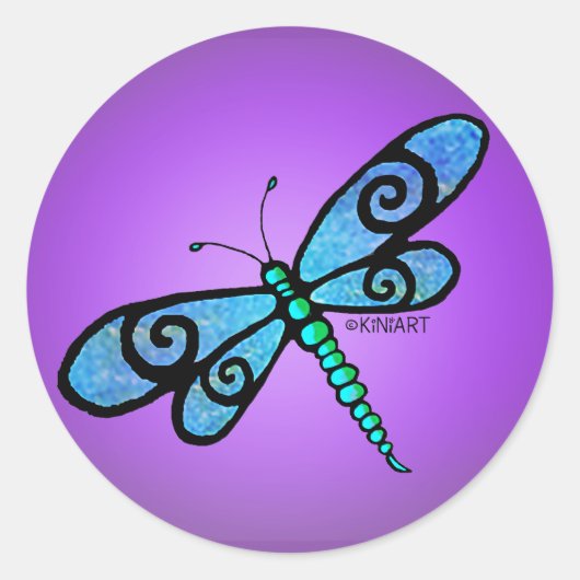 KiniArt Dragonfly Stickers (Voorkant)