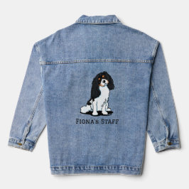 KiniArt driekleurige Cavalier Spaniel Denim Jacket