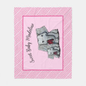 KiniArt Elephant Fleece Blanket Deken (Voorkant)