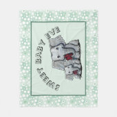 KiniArt Elephant Fleece Blanket Deken (Voorkant)