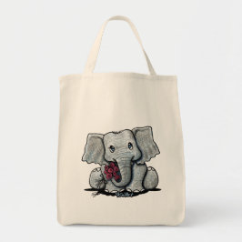 KiniArt Elephant Grocery Bag Tote Bag