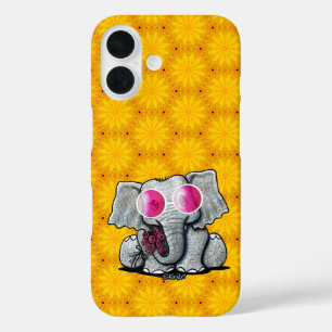 KiniArt Elephant iPhone 16 Hoesje
