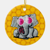 KiniArt Elephant Keramisch Ornament (Voorkant)
