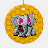 KiniArt Elephant Keramisch Ornament (Achterkant)