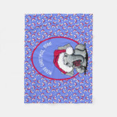KiniArt Elephant-kerstfeest Fleece Blanket (Voorkant)