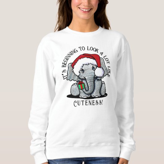 KiniArt Elephant-kerstshirt Trui (Voorkant)