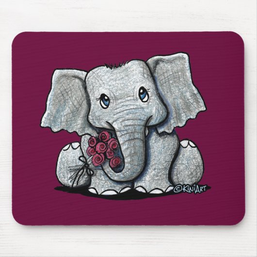 KiniArt Elephant Mousepad Muismat (Voorkant)