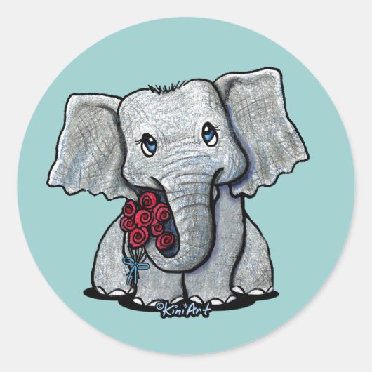 KiniArt Elephant Sticker (Voorkant)