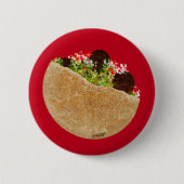 KiniArt Falafel Sandwich-Button Ronde Button 5,7 Cm (Voorkant)