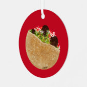 KiniArt Falafel Sandwich Metalen Ornament (Voorkant links)