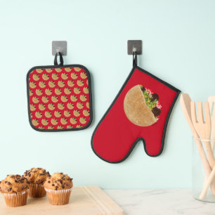 KiniArt Falafel Sandwichen Ovenwant & Pannenlap Set