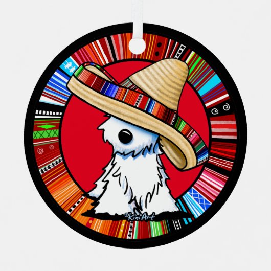 KiniArt Fiesta Westie Metalen Ornament (Voorkant)