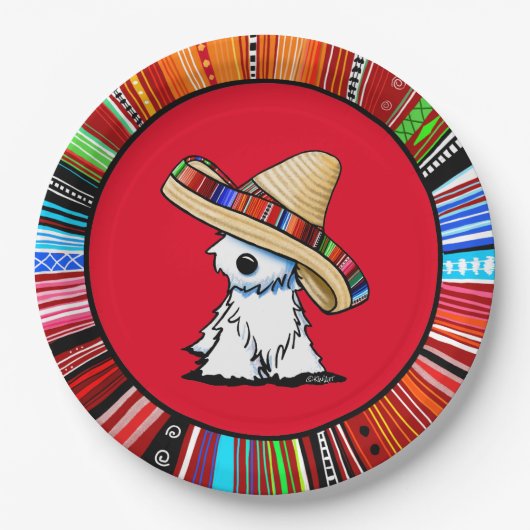 KiniArt Fiesta Westie Papieren Bord (Voorkant)