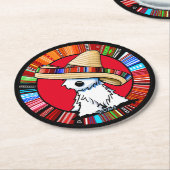 KiniArt Fiesta Westie Ronde Kartonnen Onderzetter (Gebogen)