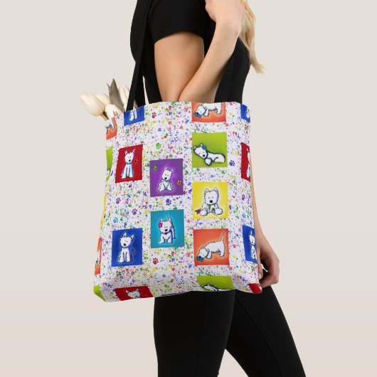 KiniArt Flowerbox Westies Tote Bag (Dichtbij)