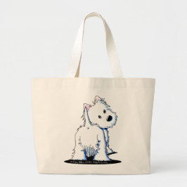 KiniArt Fluffy Butt Westie Canvas tas
