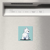 KiniArt Fluffy Butt Westie Magnet (Insitu (Vaatwasser))