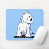 KiniArt Fluffy Butt Westie Muismat (Met muis)