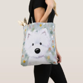 KiniArt Fluffy Westie Impressions Tote Bag (Dichtbij)