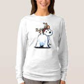 KiniArt Fluffyt Westie Reindeer T-Shirt (Voorkant)