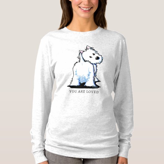 KiniArt Fluffyt Westie T-shirt (Voorkant)