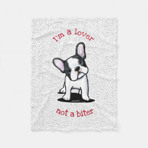 KiniArt French Bulldog Fleece Blanket Deken