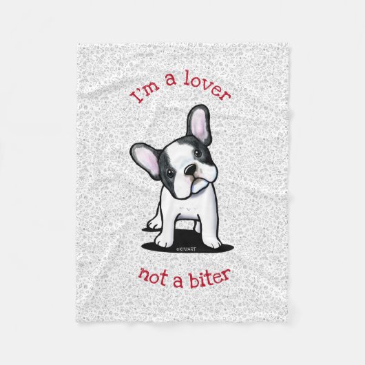KiniArt French Bulldog Fleece Blanket Deken (Voorkant)
