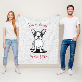 KiniArt French Bulldog Fleece Deken