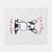 KiniArt French Bulldog Fleece Deken (Voorkant (Horizontaal))