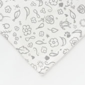 KiniArt French Bulldog Fleece Deken (Hoek)