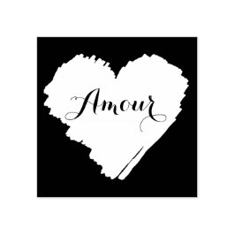 KiniArt French Heart Rubberstempel