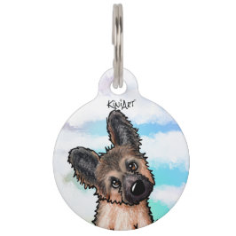 KiniArt German Shepherd Pet ID Tag Huisdierpenning