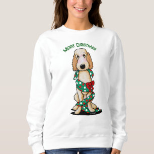 KiniArt Geschoren Goldendoodle Kerst Trui