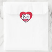 KiniArt Gidget Portrait Red Heart Stickers (Tas)