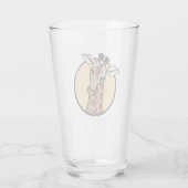 KiniArt Giraffe Lover Glass Cup Glas (Achterkant)