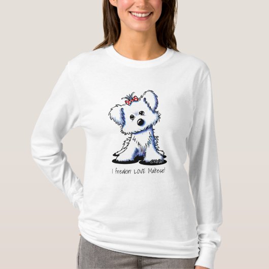 KiniArt Girlie Maltese T-shirt (Voorkant)