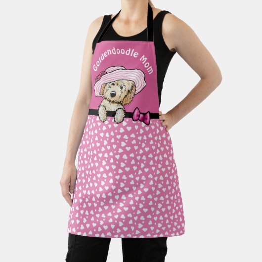 KiniArt Goldendoedle All-Over Print Apron Schort (Insitu)