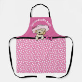 KiniArt Goldendoedle All-Over Print Apron Schort (Voorkant)