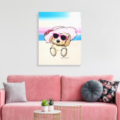KiniArt Goldendole Dog Beach Canvas Afdruk (Insitu (Woonkamer))