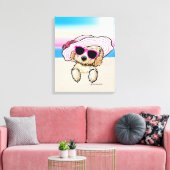KiniArt Goldendole Dog Beach Canvas Afdruk (Insitu (Woonkamer))