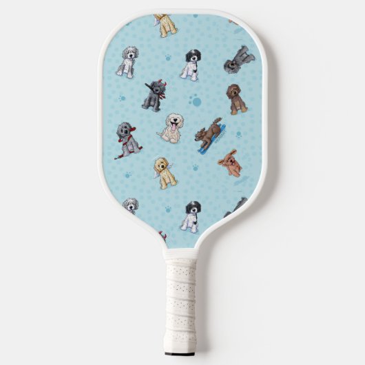 KiniArt Goldendole DoodleMoji Pickleball Paddle (Achterkant)