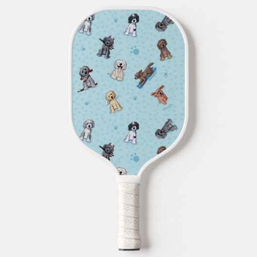 KiniArt Goldendole DoodleMoji Pickleball Paddle (Voorkant)