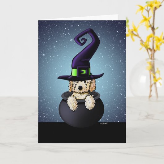 KiniArt Goldendole Halloween Kaart (Gele Bloem)