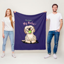 KiniArt Goldendole MY BALL Fleece Deken