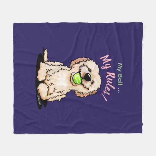 KiniArt Goldendole MY BALL Fleece Deken (Voorkant (Horizontaal))